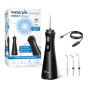 WATERPIK WP-492EU BLACK - irygator bezprzewodowy w kolorze czarnym z 4 końcówkami