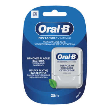 ORAL-B nić Pro-Expert Advanced Floss Tape 25m - taśma dentystyczna o miętowym smaku