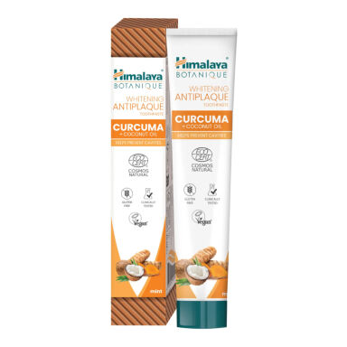 HIMALAYA Botanique CURCUMA 75ml - wybielająca pasta do zębów z olejem kokosowym i kurkumą