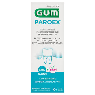 GUM PAROEX 0,06% CHX - płyn z chlorheksydyną do codziennego stosowania - 500ml